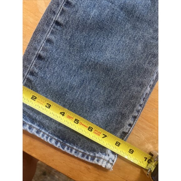 Levis 501 Jeans Mens 35x34 Blue Light Wash Work Wear Straight Leg Cotton Denim - Picture 8 of 9